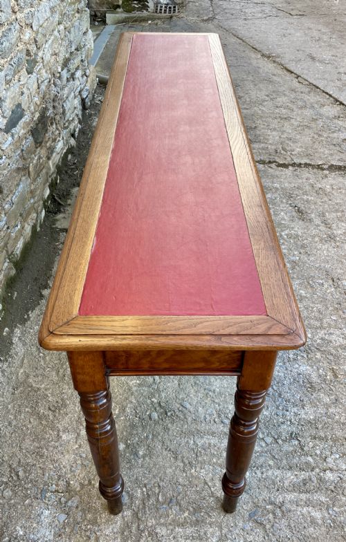 fig 3. Antique 7ft Narrow Console Reading Table