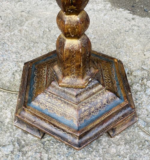 fig 1. Antique Gilt and Painted Standard Lamp