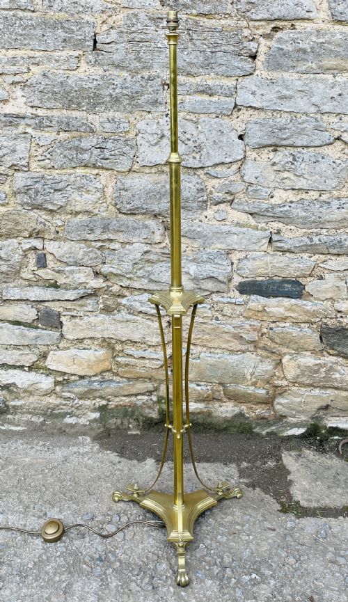 Antique Telescopic Brass Standard Lamp