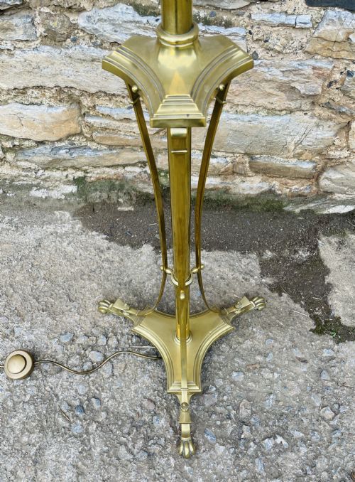 fig 1. Antique Telescopic Brass Standard Lamp