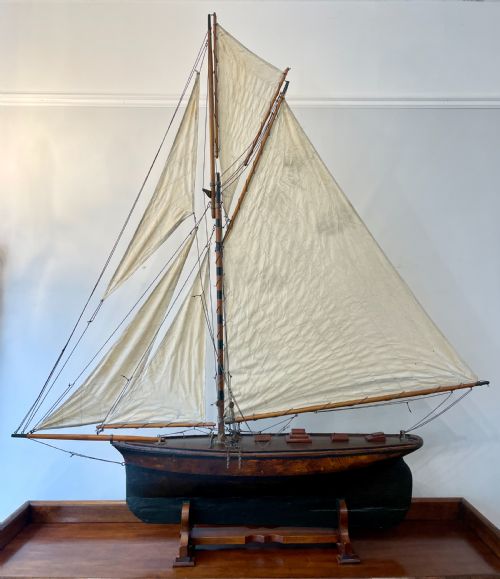 fig 1. Large Antique Pond Yacht