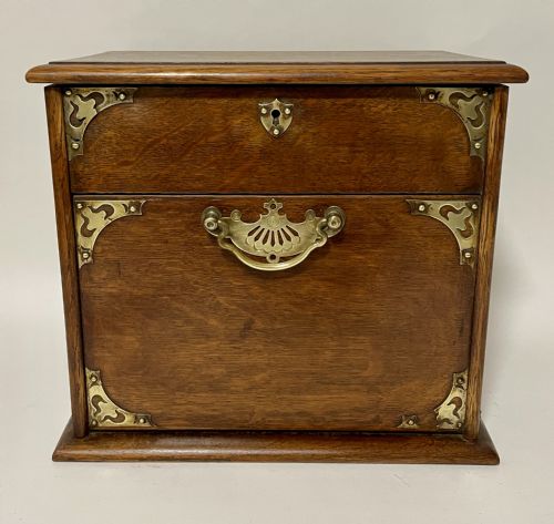 Edwardian Oak Stationery Cabinet