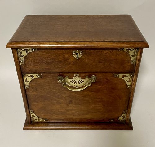 fig 1. Edwardian Oak Stationery Cabinet