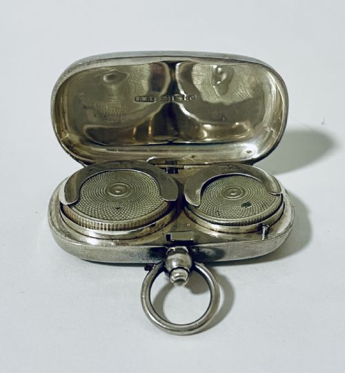 Antique Silver Double Sovereign Holder