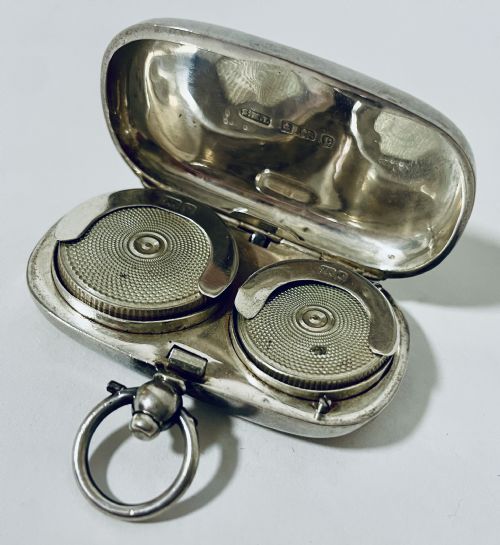fig 1. Antique Silver Double Sovereign Holder