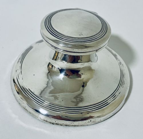 fig 1. Antique Silver Capstan Inkwell