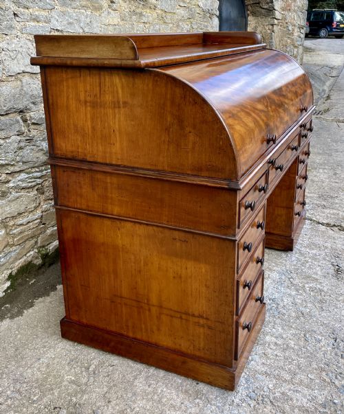 fig 2. Victorian Mahogany Cylinder Roll Top Desk