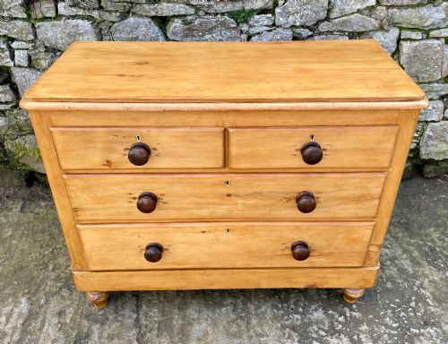 Antique Stripped Pine Chest of Drawers