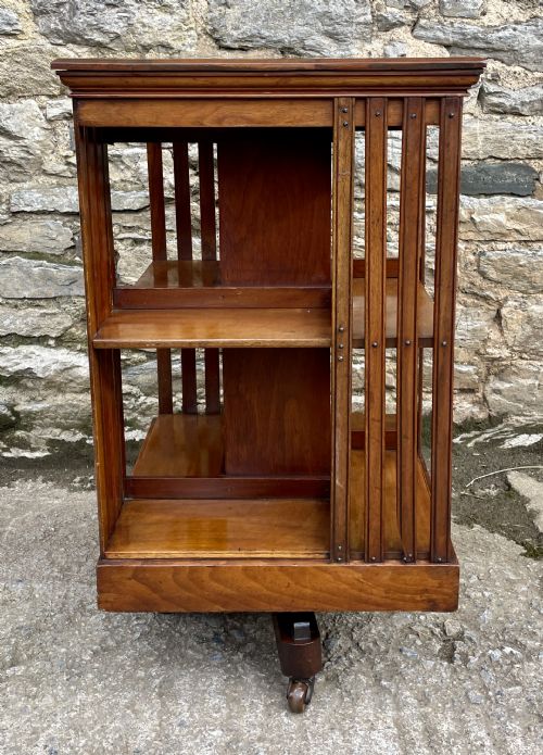 fig 1. Edwardian Mahogany Revolving Bookcase