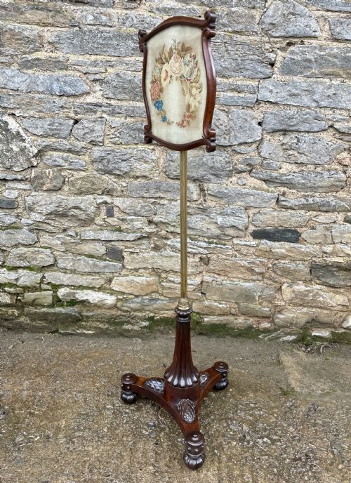 REGENCY ROSEWOOD POLE SCREEN - ADDITIONAL PHOTO 7