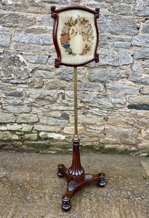 REGENCY ROSEWOOD POLE SCREEN - ADDITIONAL PHOTO 11