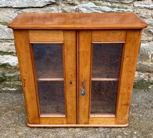 fig 1. Antique Mahogany Glazed Wall Cupboard
