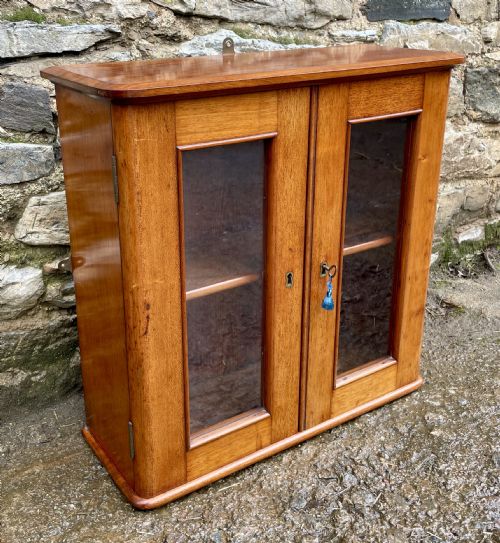 fig 2. Antique Mahogany Glazed Wall Cupboard