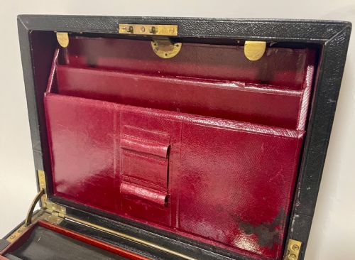 fig 1. Antique Leather Writing Box by Finnigans