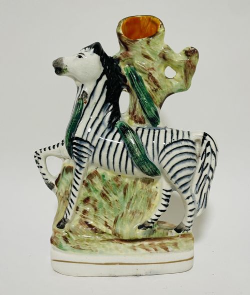 Antique Staffordshire Zebra