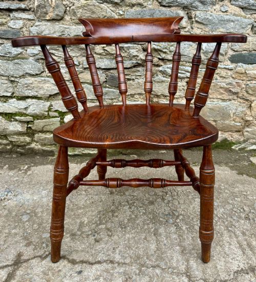 Antique Elm Captains Chair