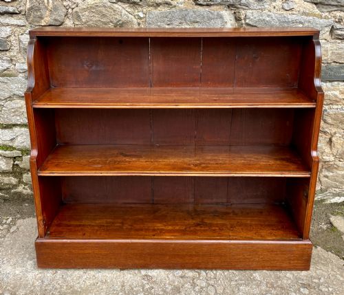 Antique Mahogany Waterfall Bookcase