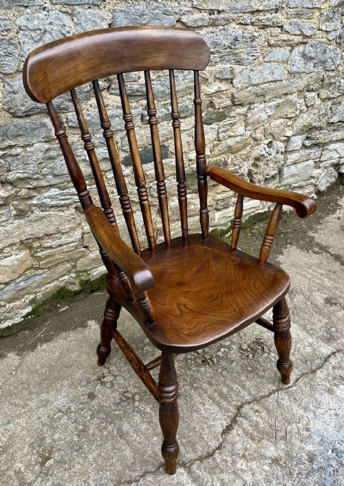 fig 2. Antique Elm Windsor Farmhouse Chair