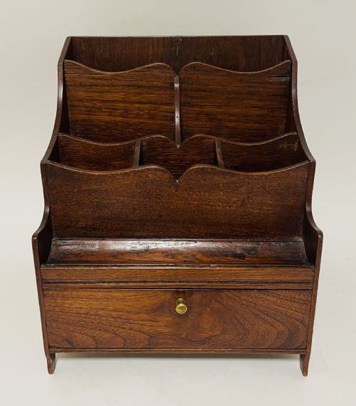 Antique Oak Desk Tidy