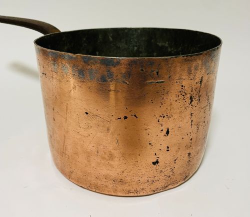 LARGE VICTORIAN COPPER LIDDED SAUCEPAN - ADDITIONAL PHOTO 8