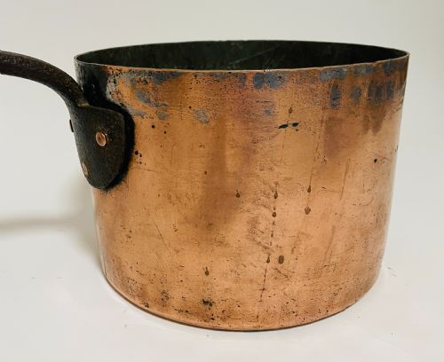 LARGE VICTORIAN COPPER LIDDED SAUCEPAN - ADDITIONAL PHOTO 13