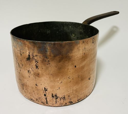 LARGE VICTORIAN COPPER LIDDED SAUCEPAN - ADDITIONAL PHOTO 15