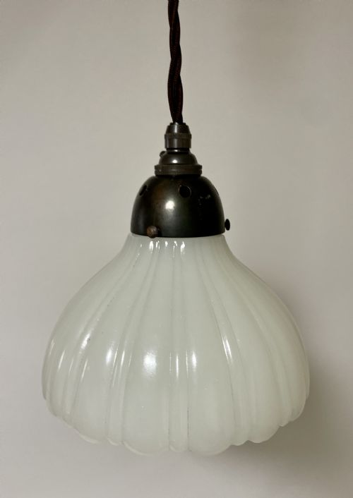 fig 2. Antique Milk Glass Pendant Lamp