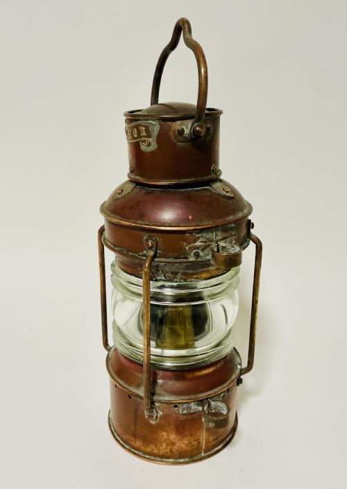 fig 1. Copper Anchor Light with Oil Burner
