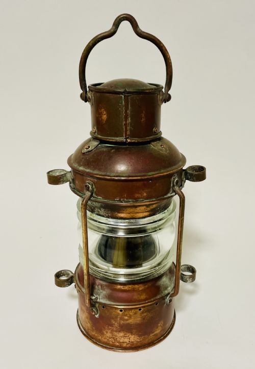fig 2. Copper Anchor Light with Oil Burner