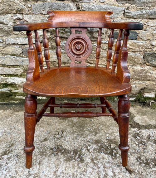 fig 1. Victorian Elm and Oak Captains Chair