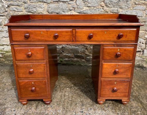 fig 1. Antique Mahogany Campaign Desk