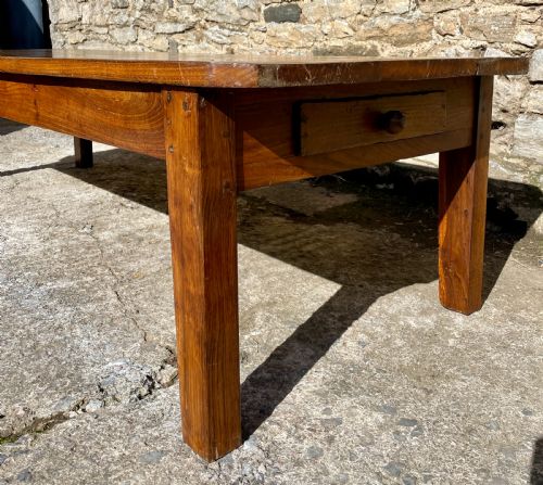 fig 2. Large Antique French Chestnut Coffee Table