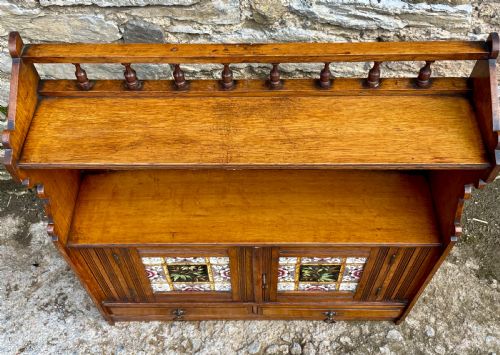fig 1. Arts and Crafts Oak Hanging Wall Cabinet