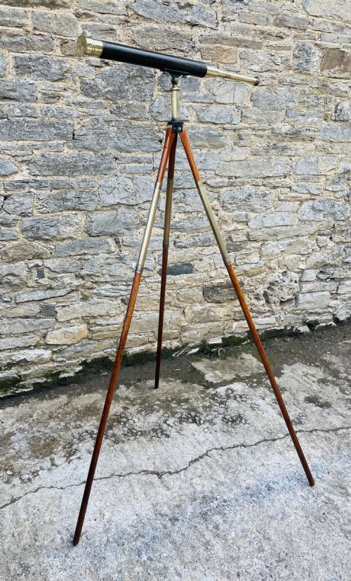fig 1. Antique Telescope on Tripod