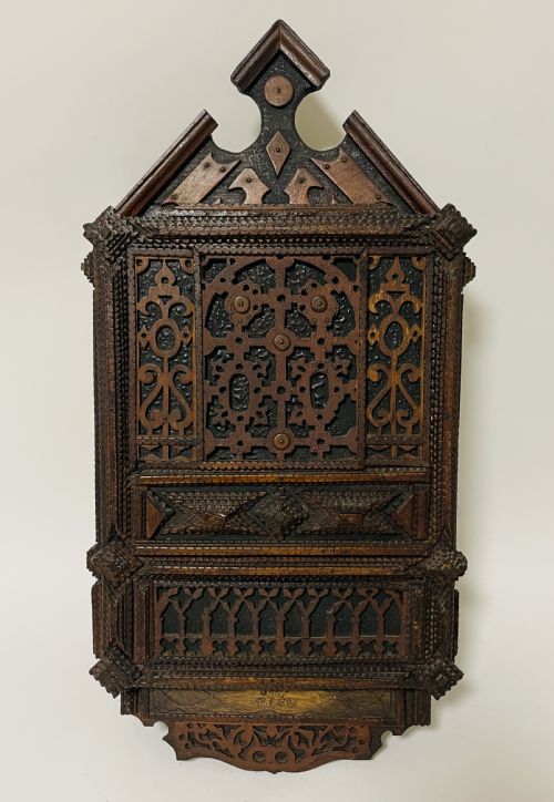 Antique Tramp Art Cabinet