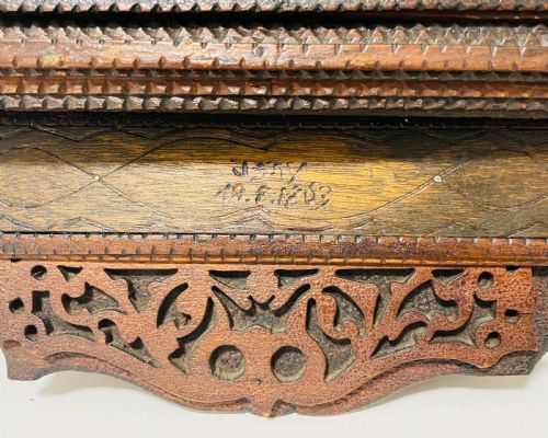 fig 1. Antique Tramp Art Cabinet
