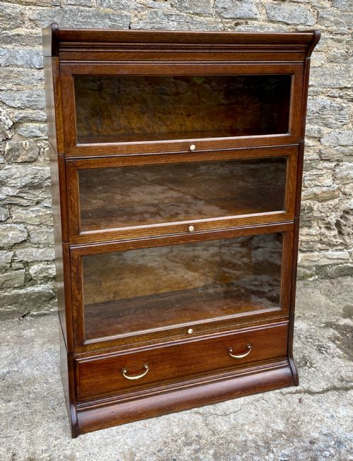 fig 1. Antique Oak Stacking Bookcase