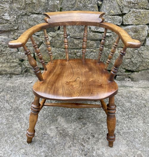 Antique Elm Captains Chair