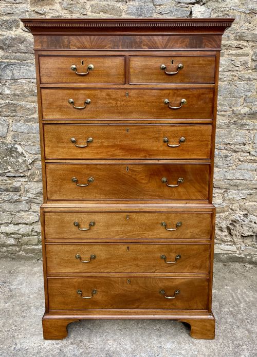 Georgian Mahogany Chest on Chest