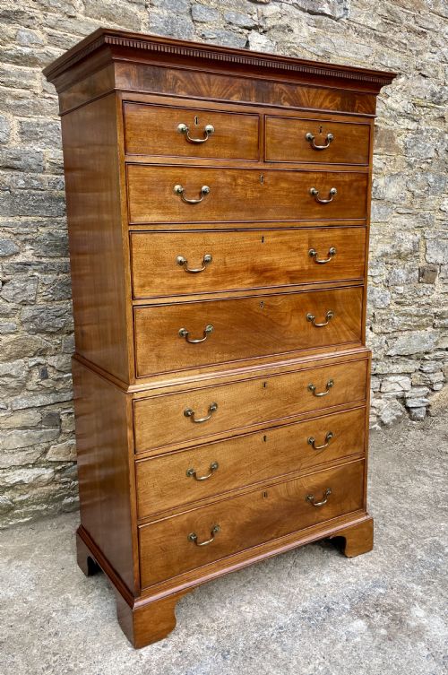fig 1. Georgian Mahogany Chest on Chest