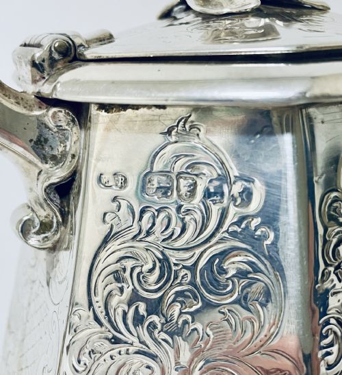 EARLY VICTORIAN SILVER TEAPOT - ADDITIONAL PHOTO 5