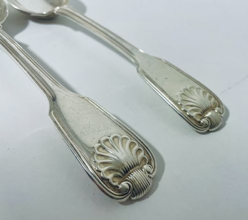 fig 1. Pair of Victorian Silver Serving Spoons