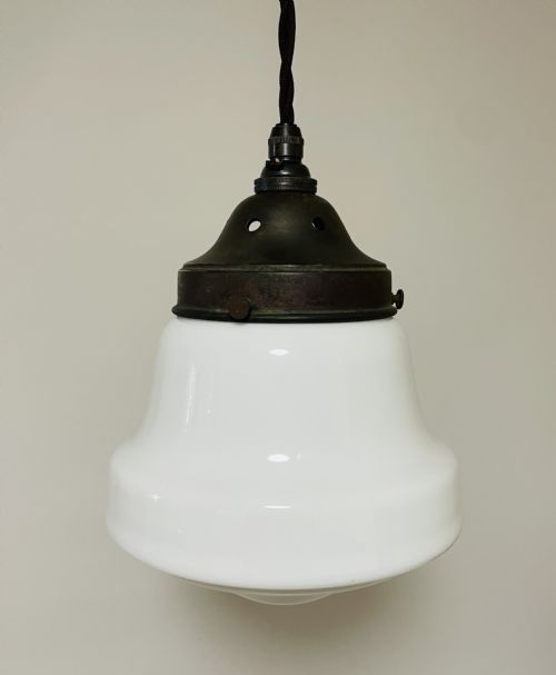 fig 1. Antique Opaline Pendant Light