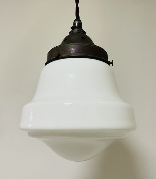 fig 2. Antique Opaline Pendant Light