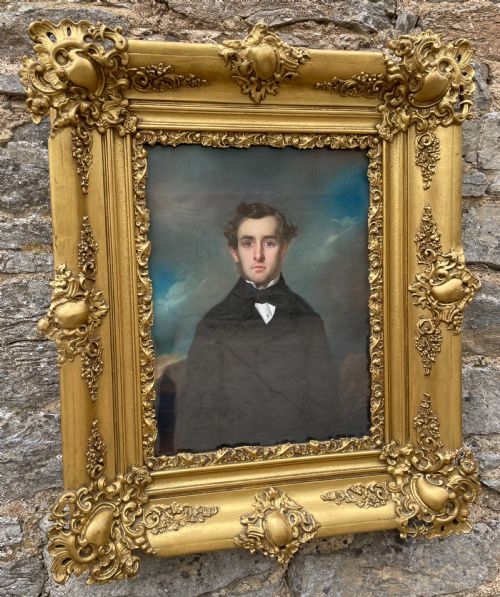 French School Oil Portrait by Joseph Mathias Negelen (1792-1870)