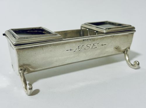 VICTORIAN SILVER DOUBLE STAMP TROUGH BOX - ADDITIONAL PHOTO 6