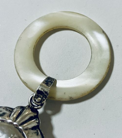 fig 1. Antique Silver Baby's Teething Rattle