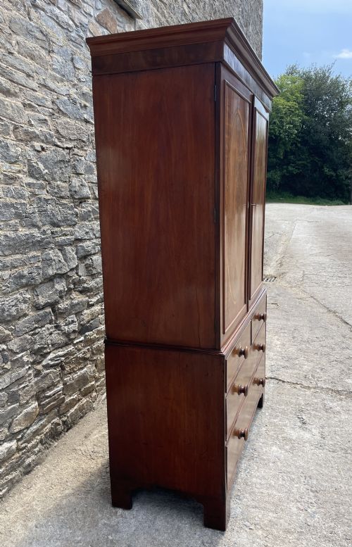 fig 2. Regency Mahogany Linen Press Cupboard