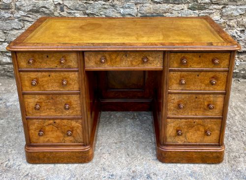 Antique Burr Walnut Desk