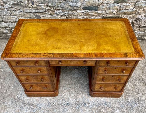 fig 2. Antique Burr Walnut Desk